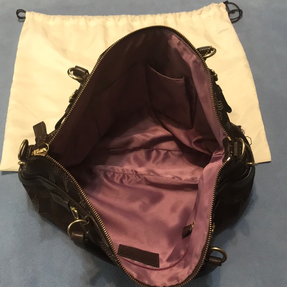 Large chocolate brown Coach bag - Picture 3 of 3